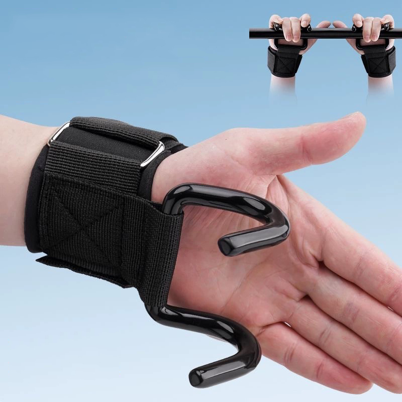 Wrist Wraps Weightlifting Support - 1쌍 웨이트 리프팅 훅 그립 손목