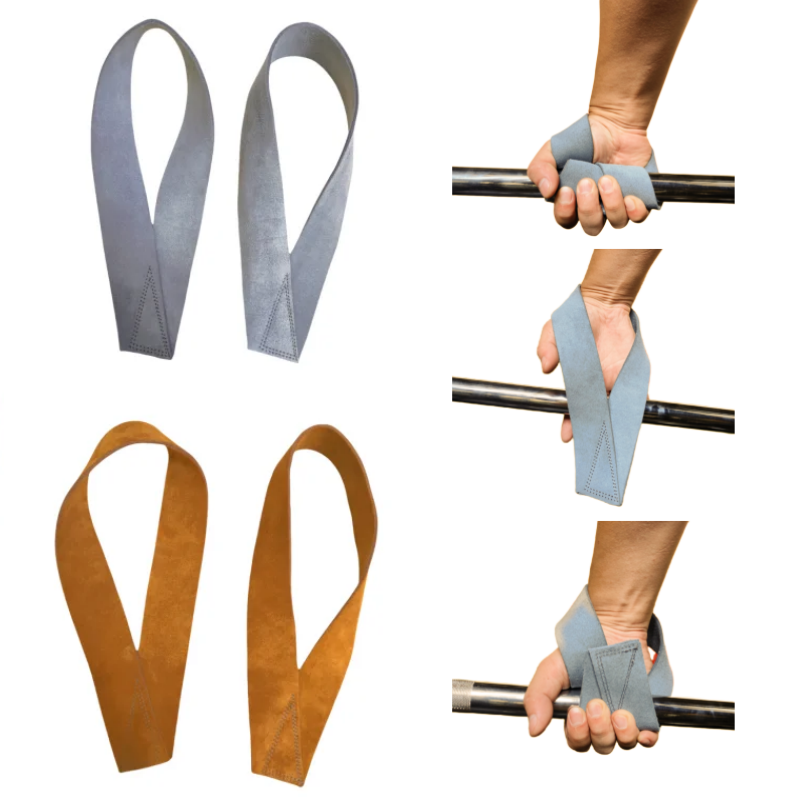 Wrist Wraps Weightlifting Support - V형 역도 스트랩 더블 레이어 소가죽
