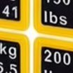 Fitness Equipment - 2개입 노란색 무게 스티커 라벨 번호