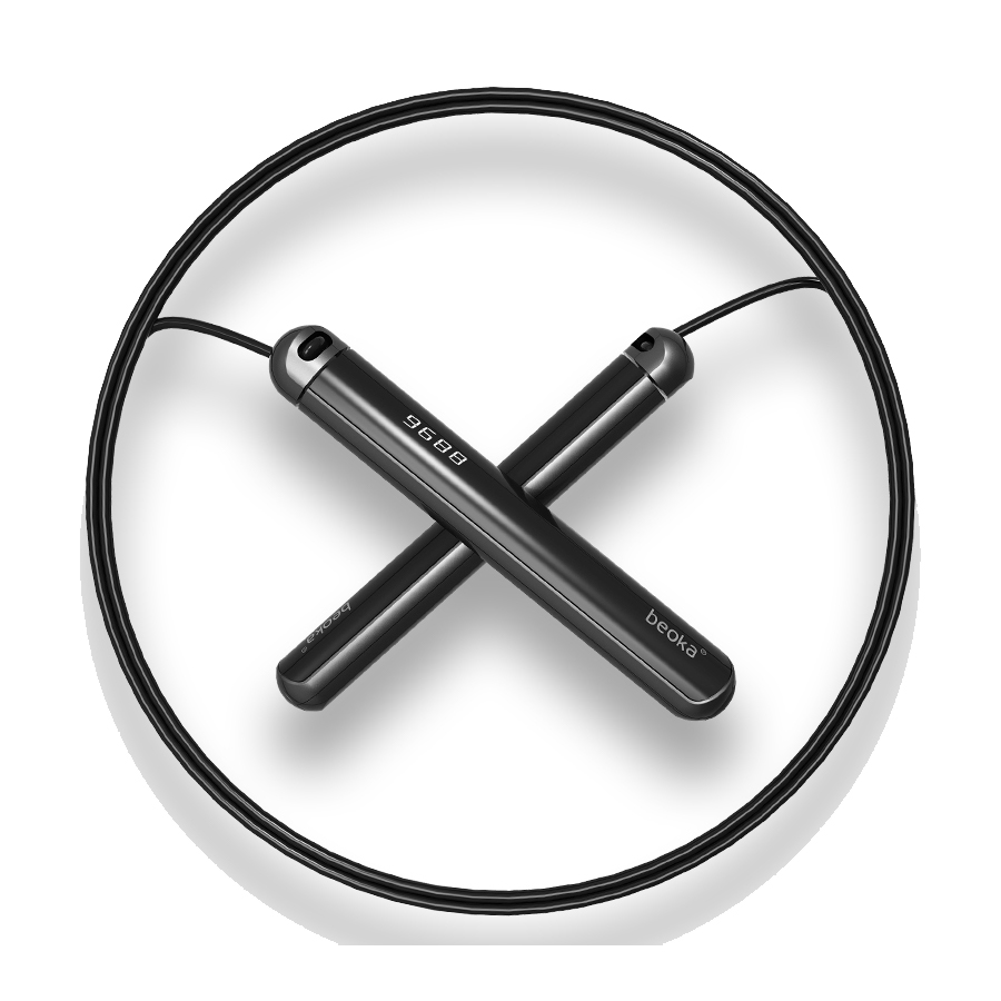 Smart Jump Rope Digital Counter - 무선 스마트 연결 롱 핸들 카운팅