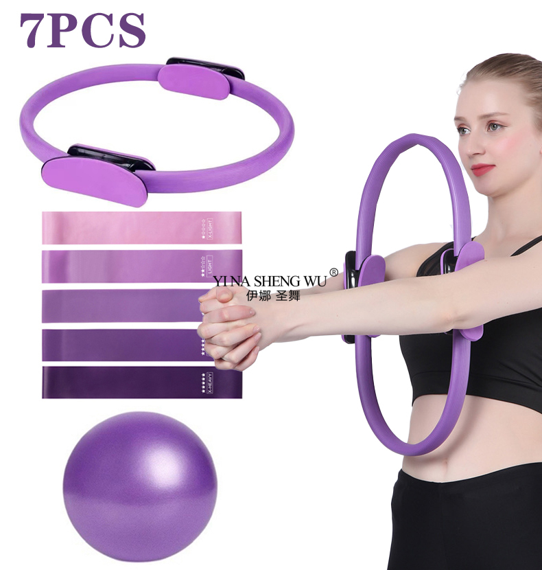 Pilates Bar Kit With Resistance Bands - 가정 운동을 위한 7Pcs 필라테스 장비