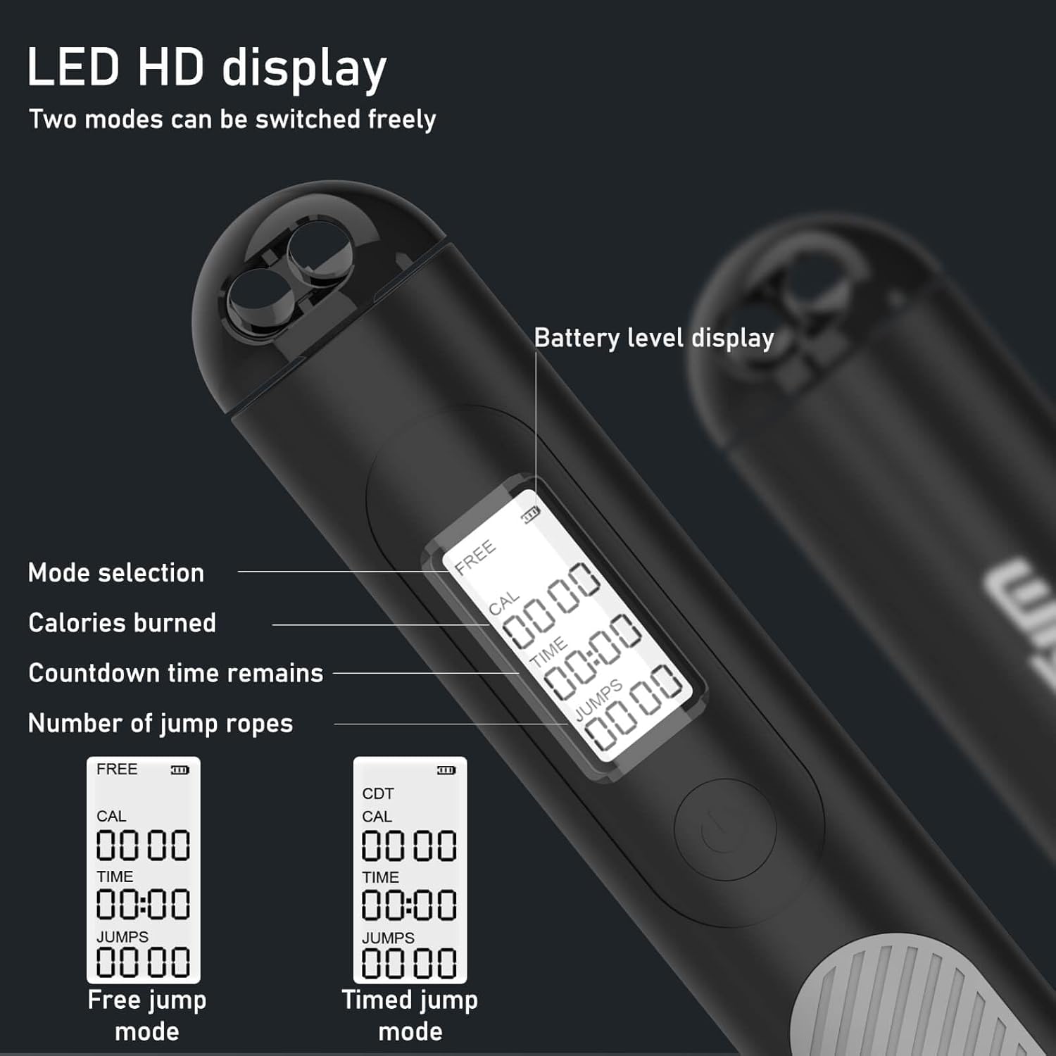2-in-1 스마트 디지털 무게 조절 줄넘기, LED  - Smart Jump Rope Digital Counter 리뷰 및 가격