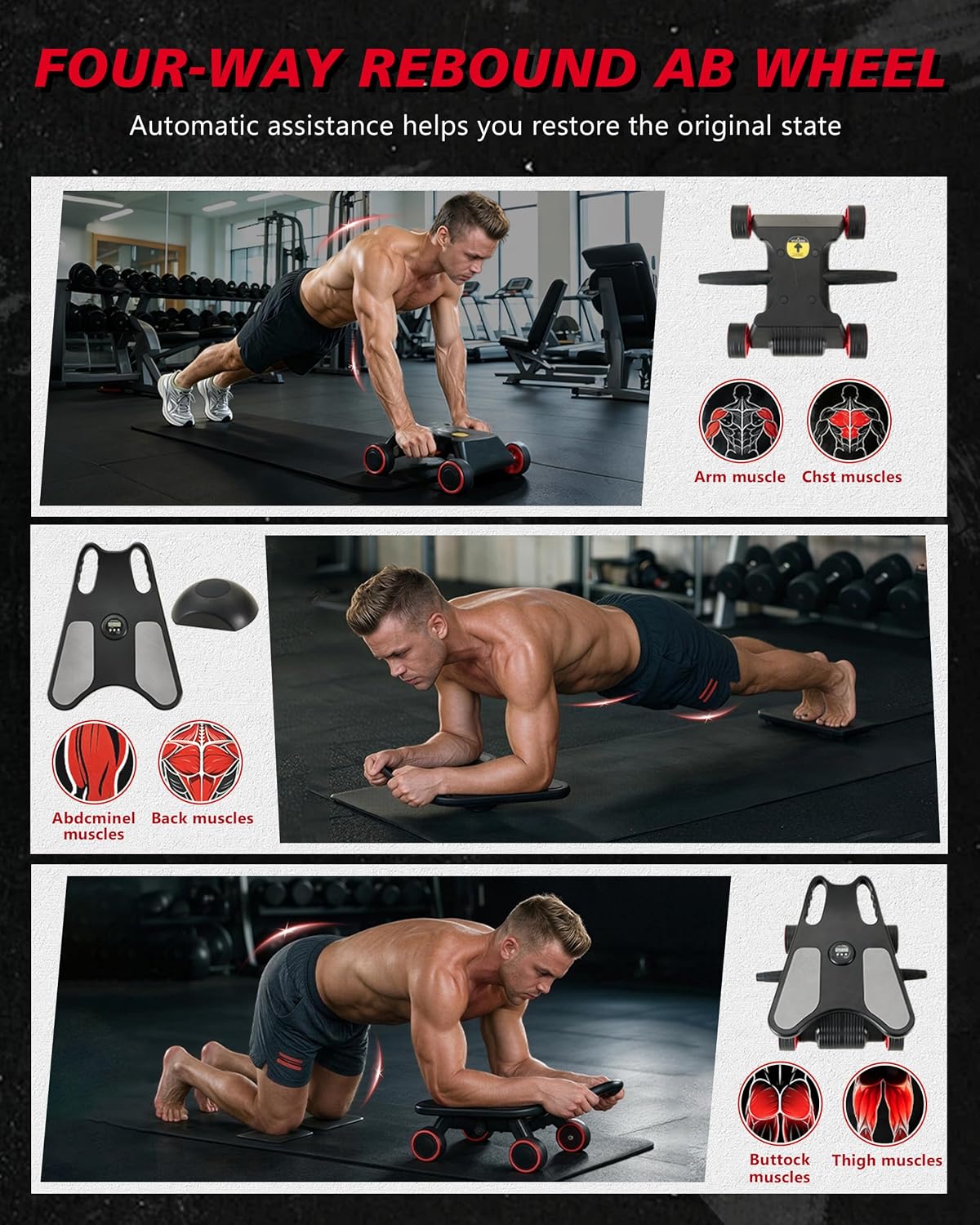 복부 롤러 휠, 엘보우 서포트, 무릎 매트 및 타이머가 - Ab Roller Wheel With Elbow Support 리뷰 및 가격