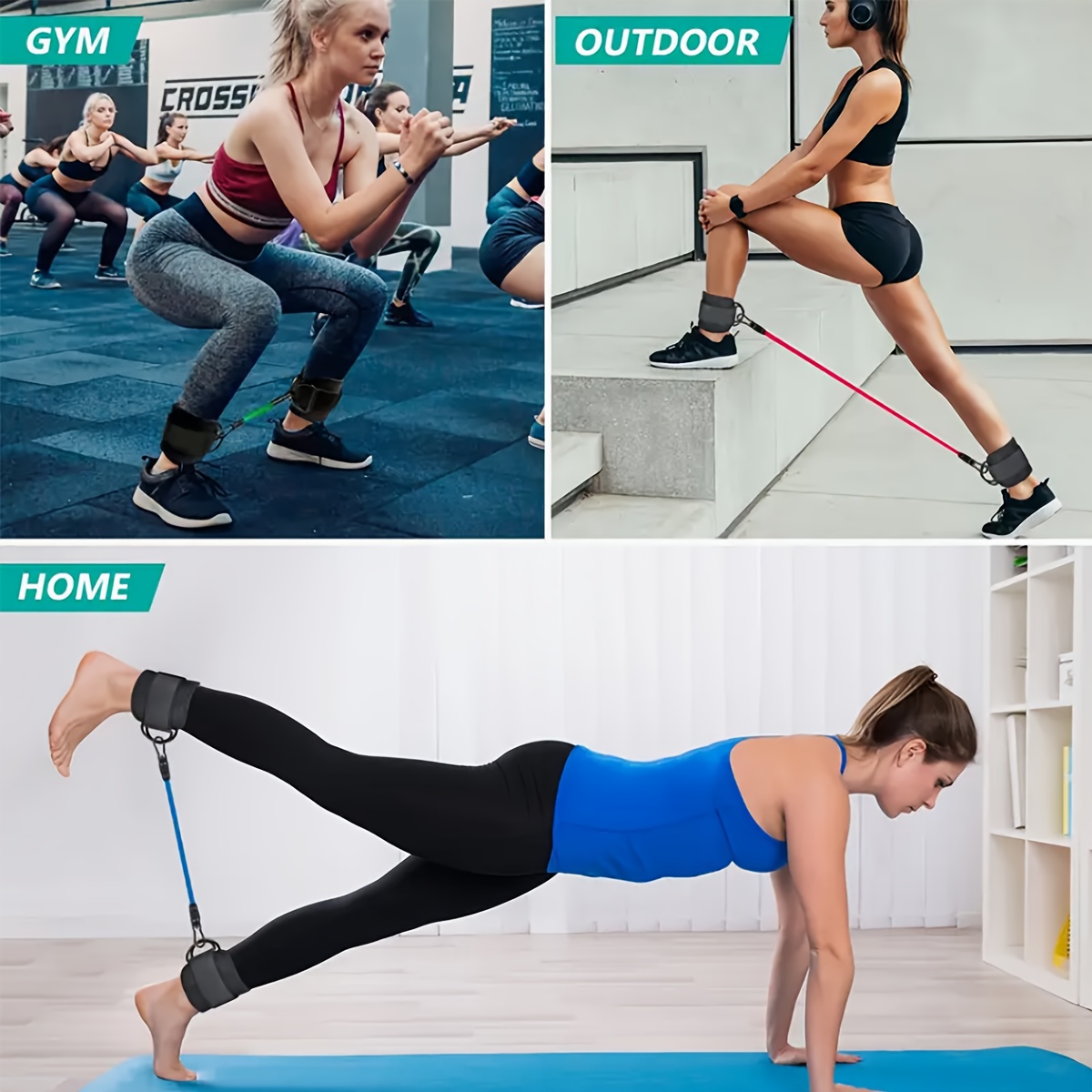 5피스 발목 저항 밴드 세트 근력 운동, 요가, 피트니 - Resistance Bands Set With Handles 리뷰 및 가격